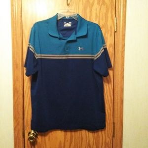 Under Armour Dark Blue Aqua Golf Mens Large Polo